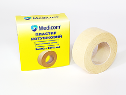 Пластир медичний котушковий Medicom на тканинній основі 5м x 2см