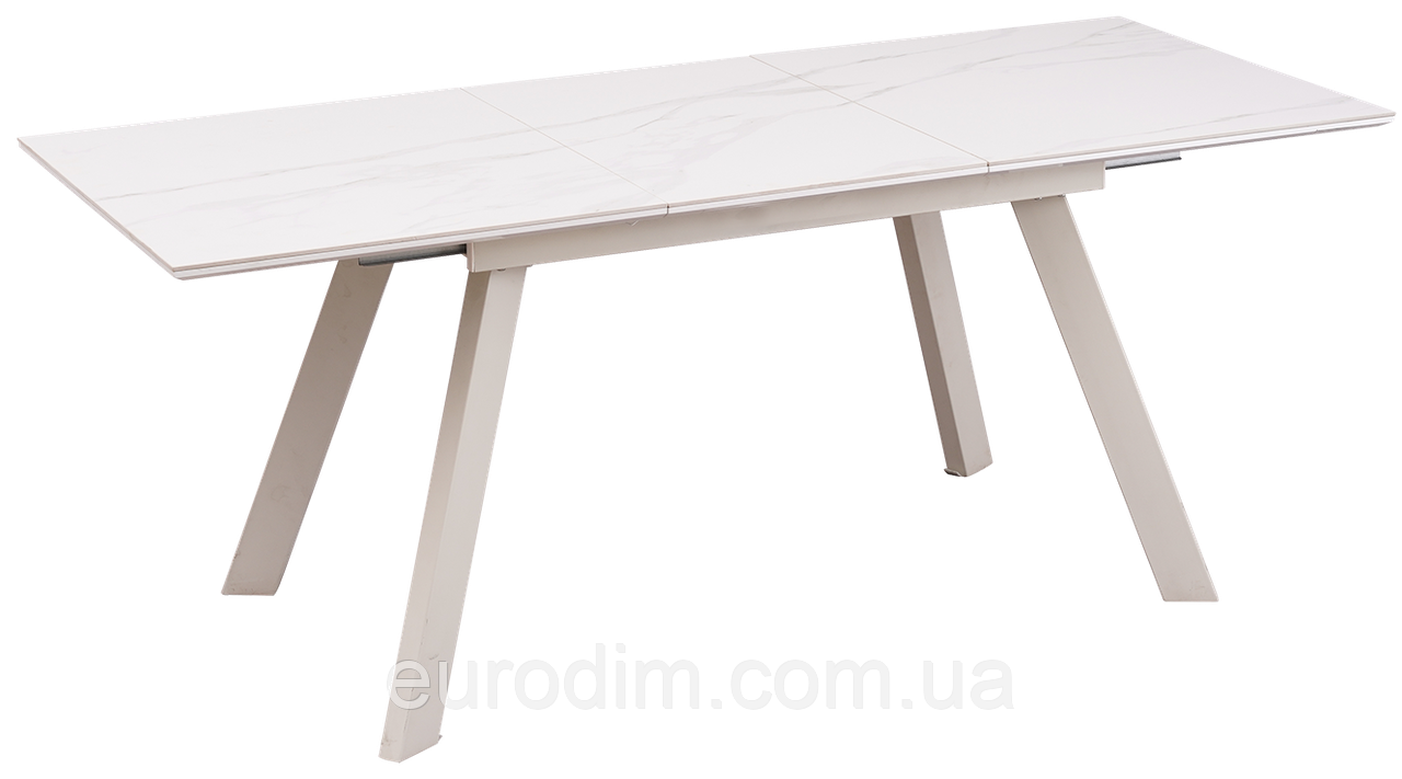 Стол обеденный раскладной керамика с МДФ белый DAOSUN DT 17014