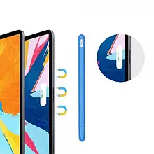 Чохол для стилуса GOOJODOQ Button Magnetic 1005001784825742 Blue (Apple Pencil 2, TPU)