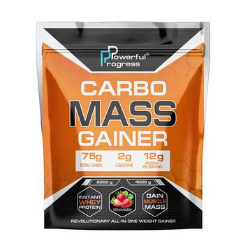 Гейнер з високим вмістом вуглеводів, Powerful Progress Carbo Mass Gainer 4000 грам, Банан