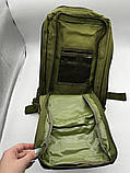 Рюкзак тактичний військовий B02 25 л 600D зелений олива, фото 5
