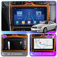 Go Андроид магнитола штатная для Mercedes-Benz CLK-Класс II (W209) 2002-2005 экран 9" 2/32Gb 4G Wi-Fi GPS Top
