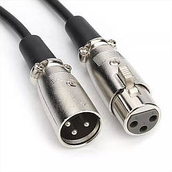 Кабель для мікрофону Manchez T50 XLR (тато) - XLR (мама), трьохконтактний 2 м