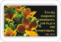 Магніт: Хто під покровом Всевишнього …   7х4,5см #30