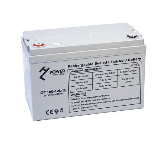 ГЕЛЕВЫЙ АККУМУЛЯТОР GEL HT POWER OT100-12LS 12В 100АЧ M8, фото 1