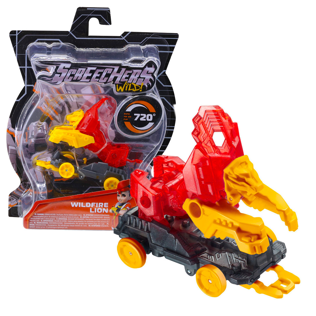 Машинка-трансформер Дикі Скричери SCREECHERS WILD! S4 L0 - Вайлдфаєр Лаєн EU685004, фото 1