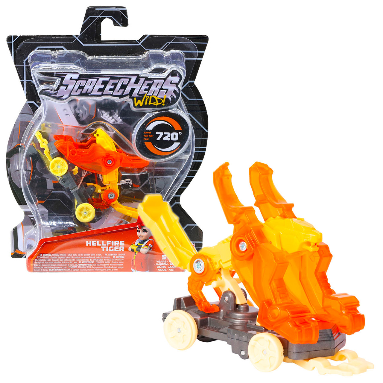Машинка-трансформер Дикі Скричери SCREECHERS WILD! S4 L0 - Хелфаєр Тайгер EU685002, фото 1