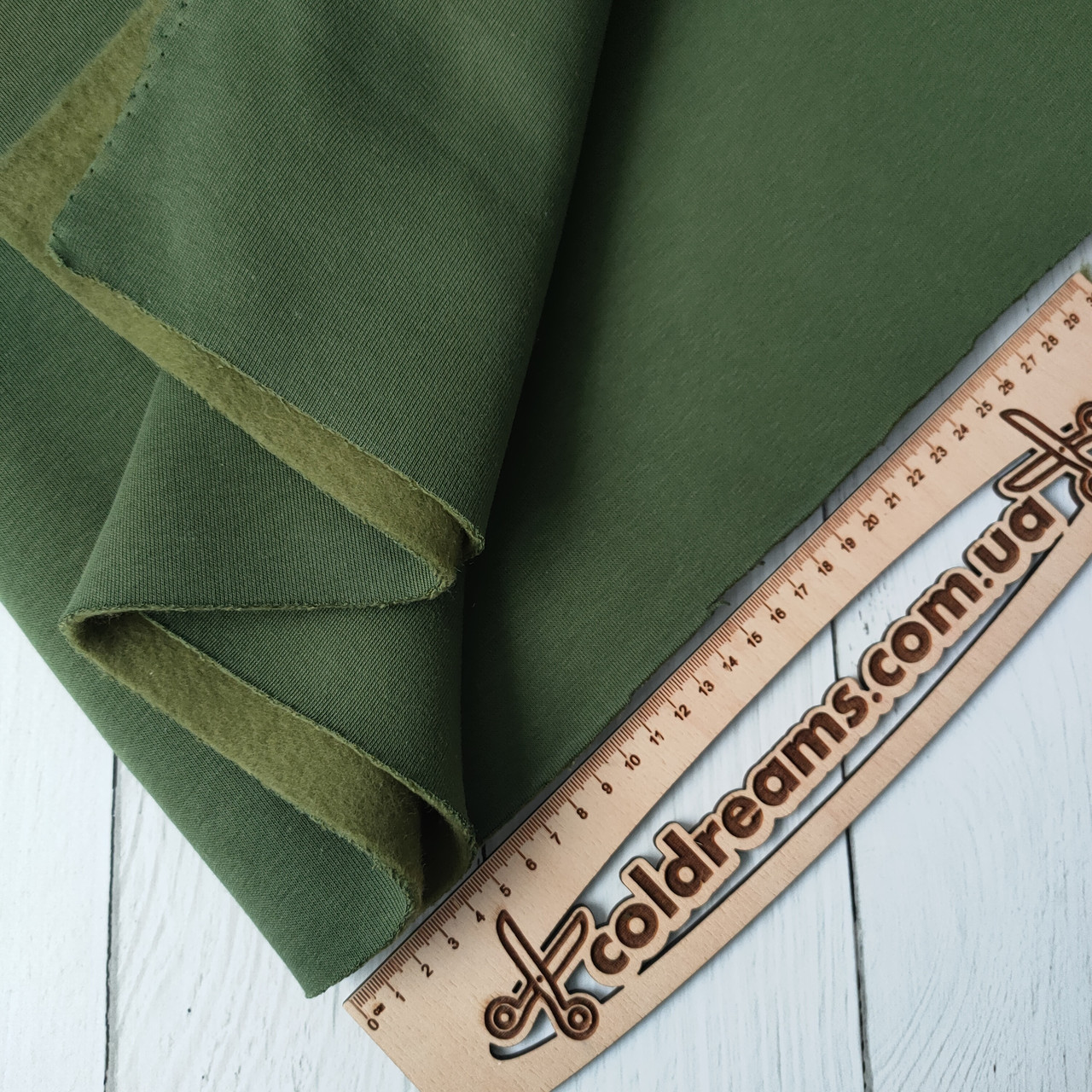 Тринитка з начосом ХАКИ, щільність 320 г/м2.