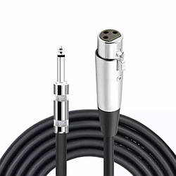 Кабель для мікрофону Manchez S8 XLR (мама) – Jack 6.3 мм, 2.5 метра