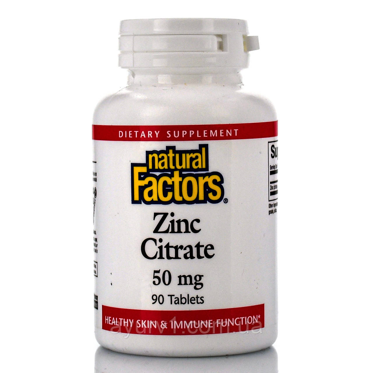 Цинк Natural Factors Цитрат цинку 50 мг, 90 аб