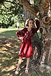 Бордове дитяче плаття-вишиванка "Птаха", арт. 4350, фото 2