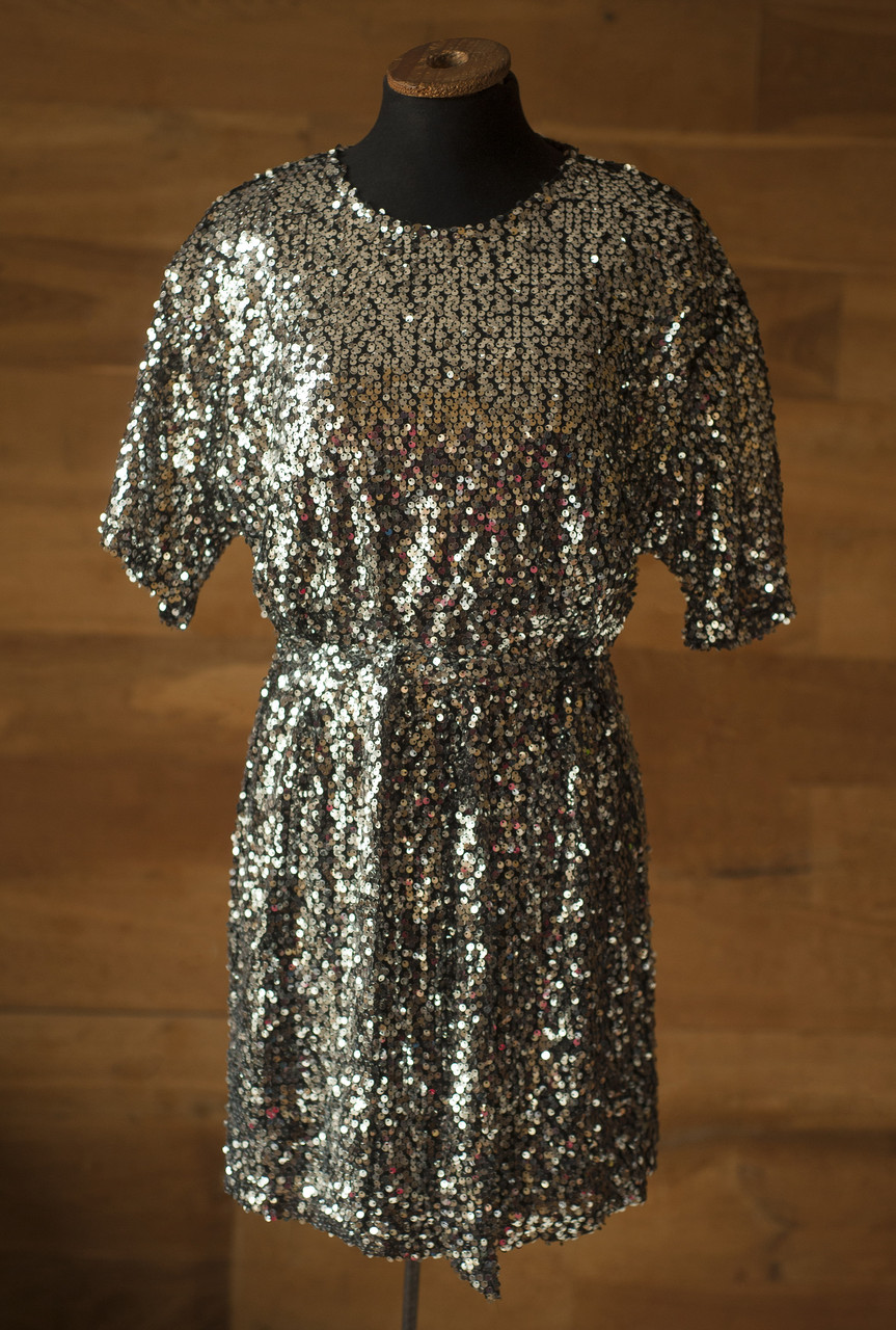 Срібляста сукня з пайетками жіноча Primark, розмір XS, S