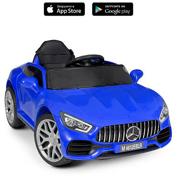 Дитячий електромобіль Mercedes (2 мотори по 25W, музика, MP3, TF, USB) Bambi M 4612EBLR-4 Синій