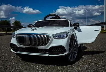 Дитячий електромобіль Mercedes (2,4G, 2 мотори 35W, акум 12V7AH, музика, світло, MP3, USB) M 4864EBLR-1 Білий