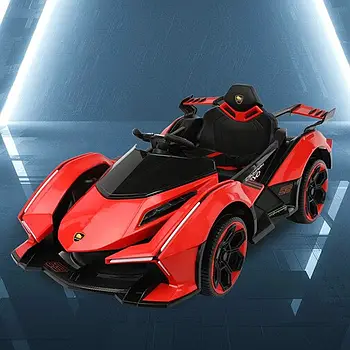 Дитячий електромобіль Lamborghini (2 мотори 35W, акум. 12V8AH, MP3, USB, світло, EVA) M 4865EBLR-3 Червоний