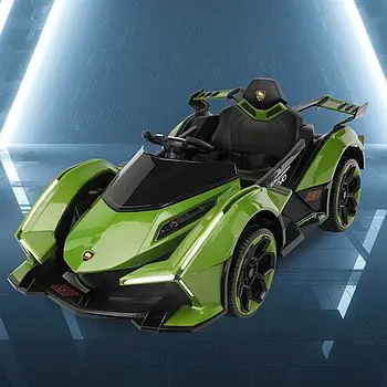 Дитячий електромобіль Lamborghini (2 мотори 35W, акум. 12V8AH, MP3, USB, світло, EVA) M 4865EBLR-5 Зелений