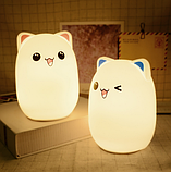 ОПТ Нічний світильник силіконовий котик Light Cat Silicone Lamp Котик, фото 4