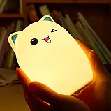 ОПТ Нічний світильник силіконовий котик Light Cat Silicone Lamp Котик, фото 5