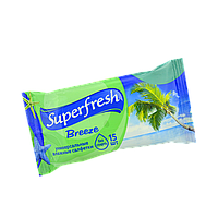 Влажные салфетки SuperFresh "Бриз" 15шт