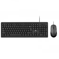 Комплект клавіатура та миша 2E MK404 Black (2E-MK404UB) USB дротовий