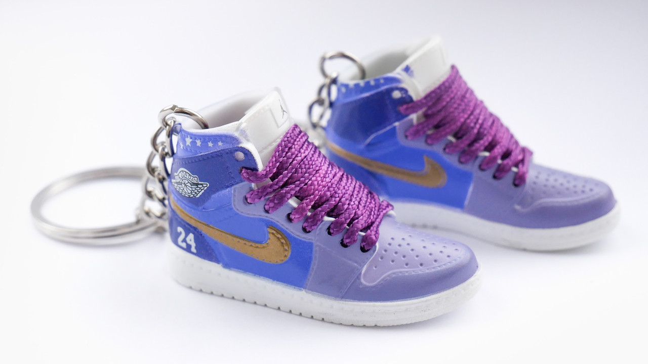 Міні взуття, фінер-шузи, брелок Nike AIR Jordan 24 Purple