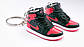 Міні взуття, фінер-шузи, брелок Nike AIR Jordan Black Red + коробка Black, фото 3