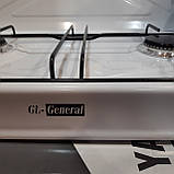 Таганок двокамфорний газовий GL- GENERAL з кришкою Туреччина білий, фото 7