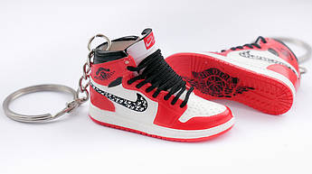 Міні взуття, фінер-шузи, брелок Nike AIR Jordan D1or Red Wht