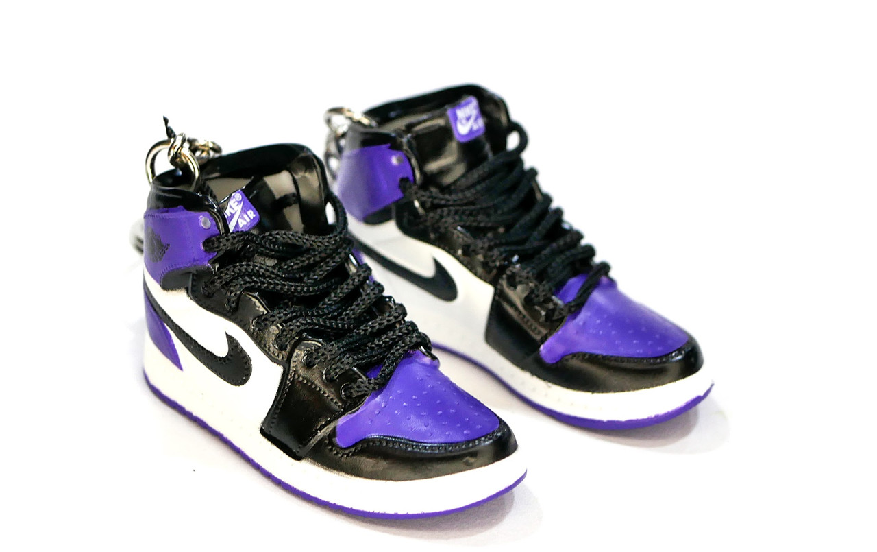 Міні взуття, фінер-шузи, брелок Nike AIR Jordan Purple, фото 1