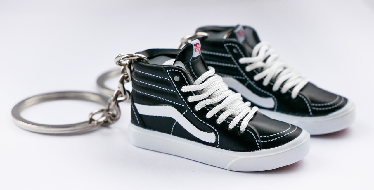 Міні взуття, фінгер шузи, брелок Vans SK8 HI Blk Wht, фото 1