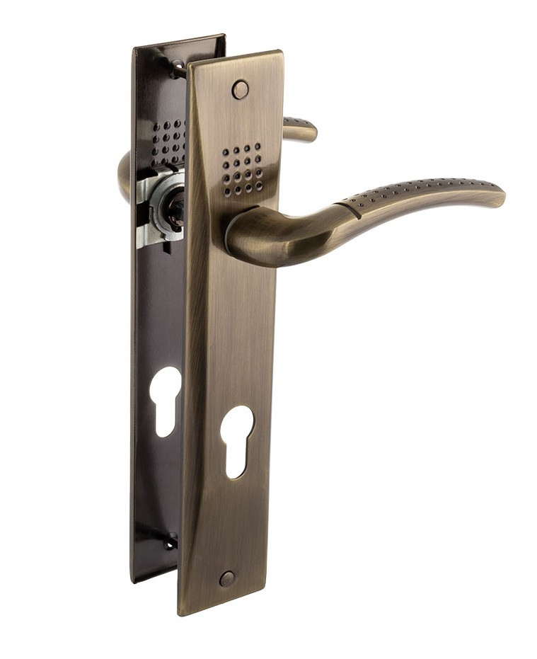 Ручка на планці широка FZB 85 мм AB бронза