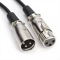 Кабель для мікрофона Manchez T50 XLR (тато) — XLR (мама), триконтактний 2 м