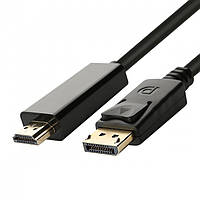 Кабель конвертер Dellta DisplayPort - HDMI 1.5 метра Black (1596)
