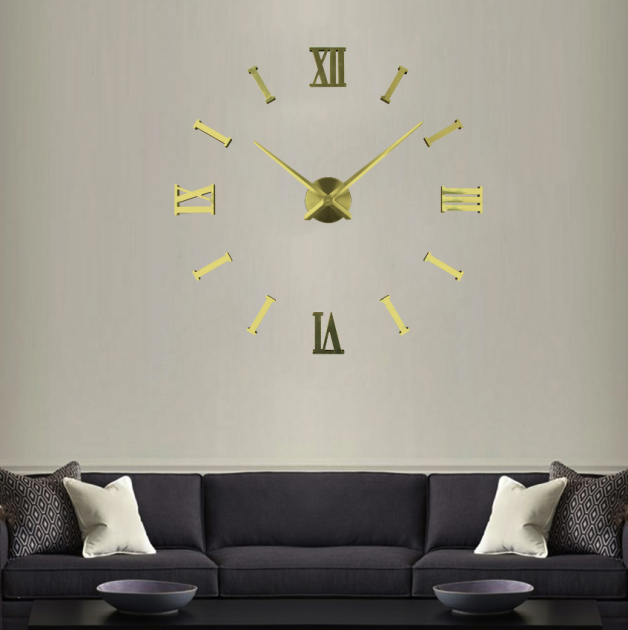 Настінний дзеркальний годинник 3D DIY CLOCK Великі