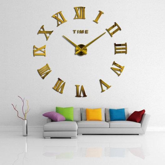Настінний дзеркальний годинник 3d diy clock великий