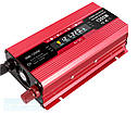 Перетворювач струму 1200W, інвертор KME 12 V — 220 V 1200 W LCD-дисплей USB Red модифікований інвертор, фото 6