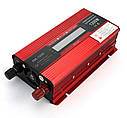 Перетворювач струму 1200W, інвертор KME 12 V — 220 V 1200 W LCD-дисплей USB Red модифікований інвертор, фото 10