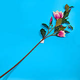 Штучна гілочка магнолії малинової (90 см), фото 2