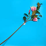 Штучна гілочка магнолії рожевої, фото 2