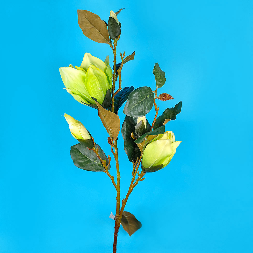 Штучна гілочка магнолії салатової, фото 1