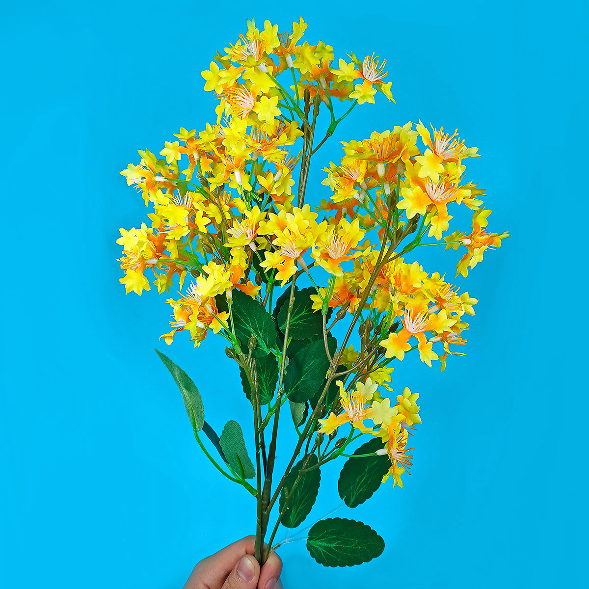Штучна гілочка з жовтими квітами (85 см), фото 1