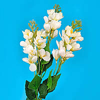 Искусственная веточка с белыми цветами (80 см)