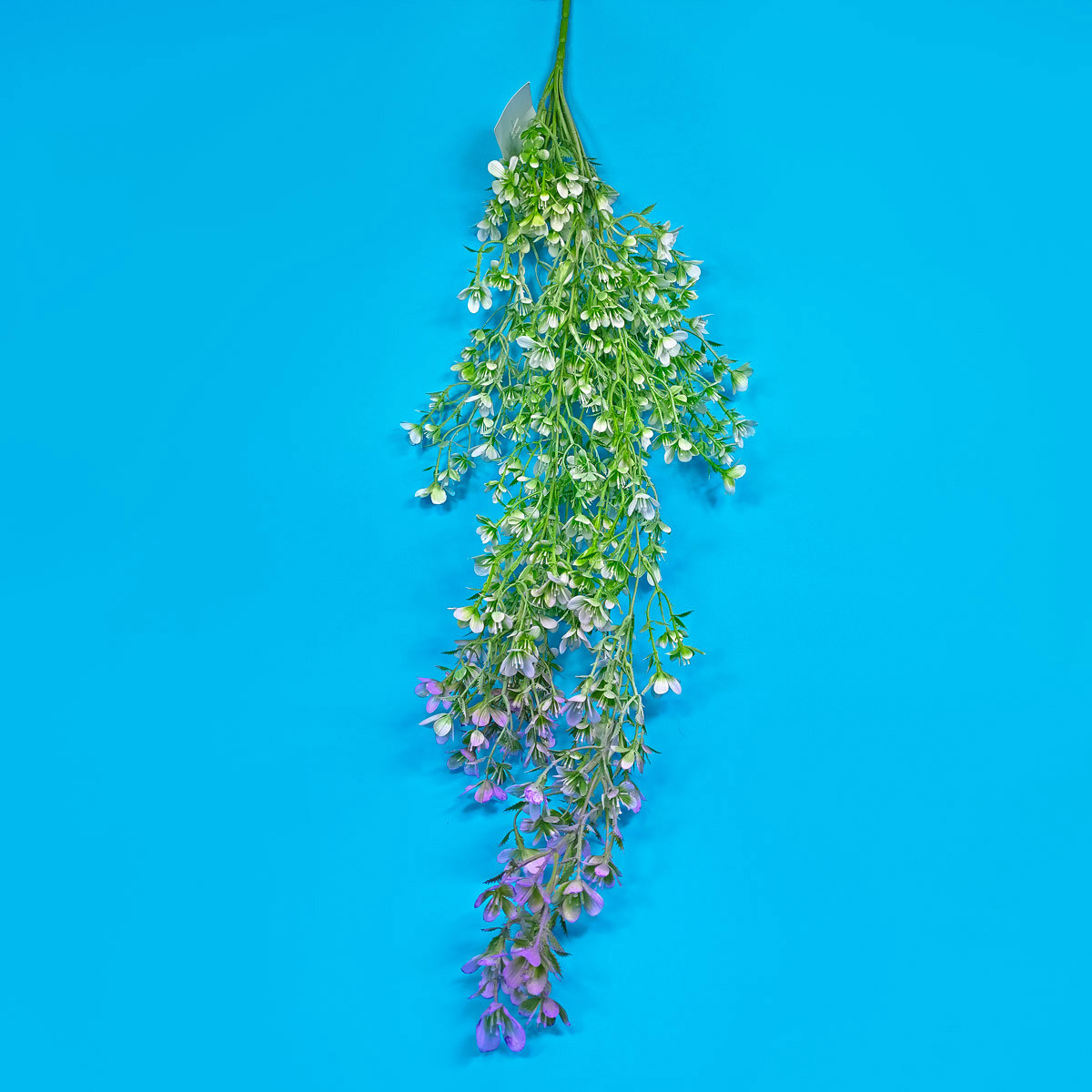 Штучна гілочка з біло-бузковими квітами (84 см), фото 1