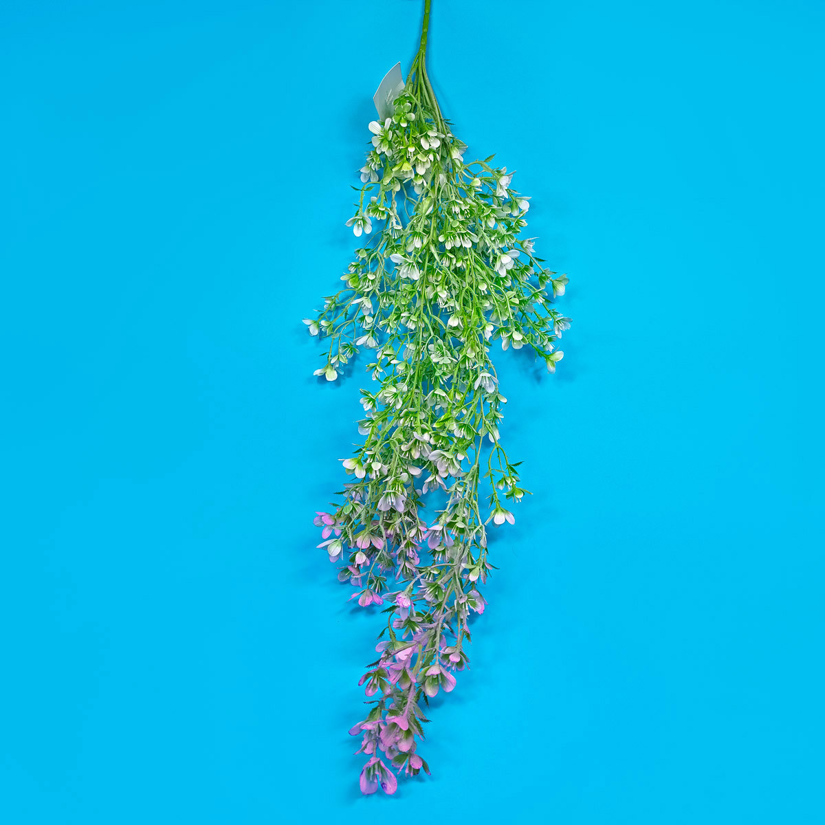 Штучна гілочка з біло-рожевими квітами, фото 1