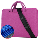 Сумка для ноутбука синя 15,6" 3D захисна сумка для ноутбуку 15 дюймів сумка під ноутбук та документи на ремені блакитна, фото 9
