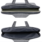 Сумка для ноутбука 3D 14.1" сіра Жіноча сумка для ноутбука 14 дюймів Легка сумка сіра для ноутбука, фото 2