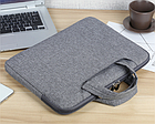 Сумка для ноутбука синя 15,6" 3D захисна сумка для ноутбуку 15 дюймів сумка під ноутбук та документи на ремені блакитна, фото 5
