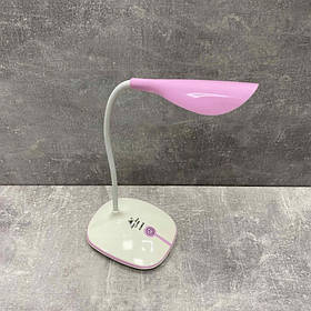 Лампа настільна світлодіодна з акумулятором біла з рожевим OJ-880