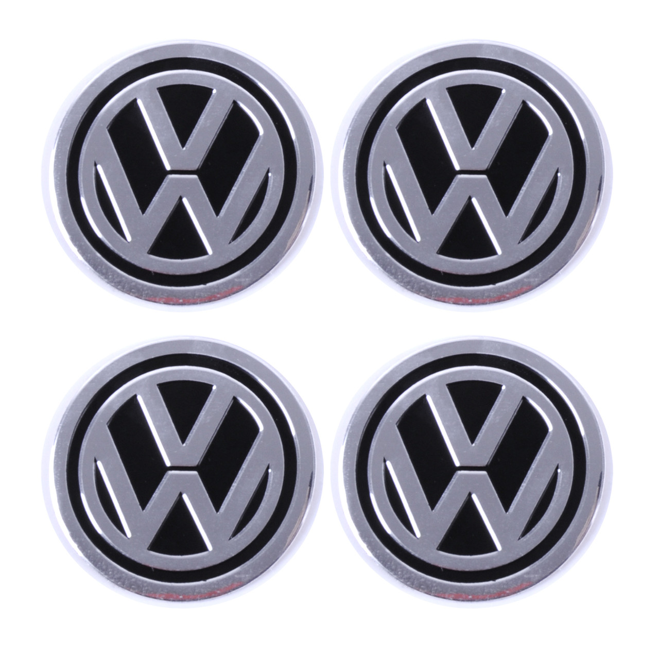 Автомобільна емблема Primo на ковпачок маточини колеса c логотипом Volkswagen - Black, фото 1