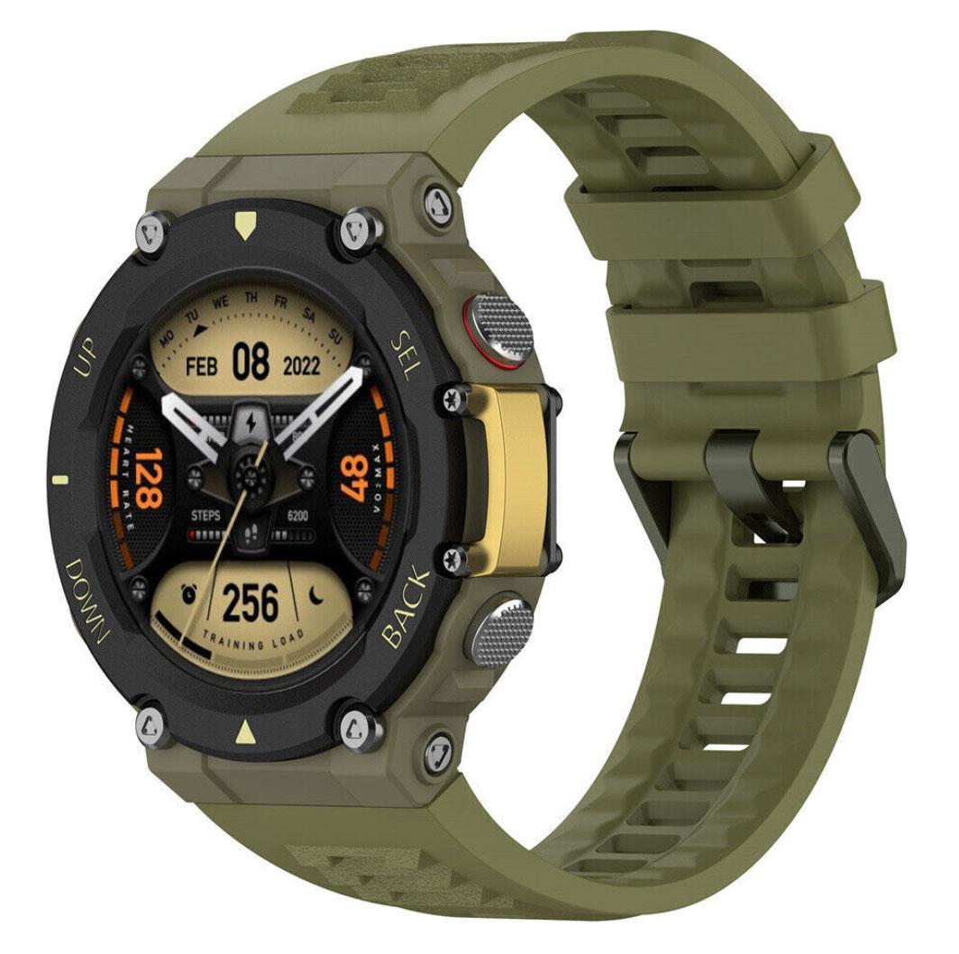 Силіконовий ремінець Primolux для смарт годинника Xiaomi Amazfit T-Rex 2 (A2169 / A2170) - Dirty Green